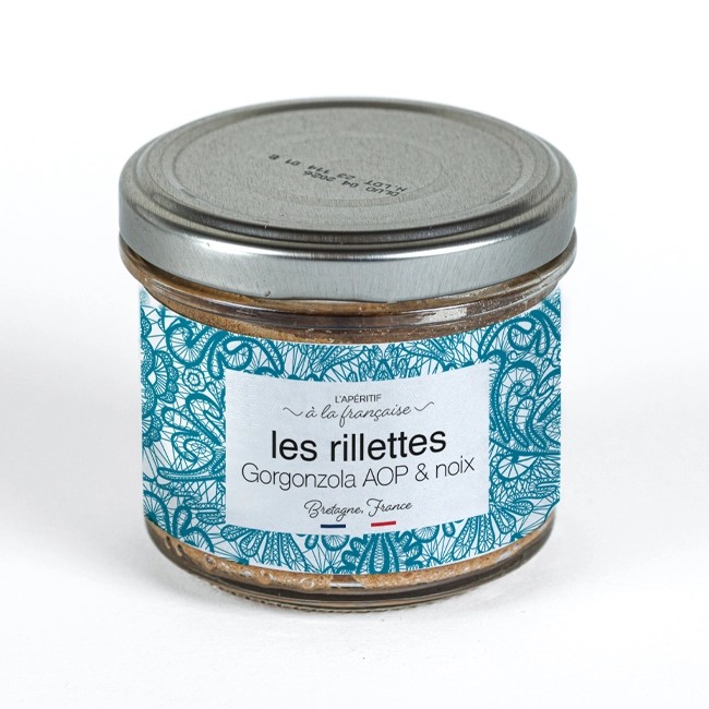 Les rillettes Gorgonzola AOP et Noix 90G gamme bretonne